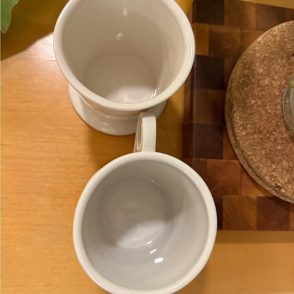 Anthropologie Set‎ of 2 Initial Monogram Mugs “J”